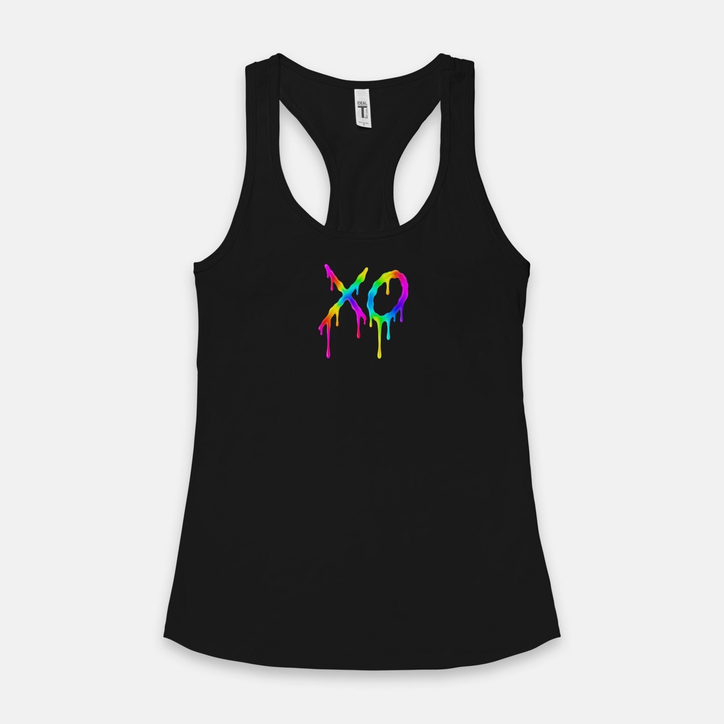 FIRST PRESS - HUMAN EDITION - WOMEN'S RACERBACK TANK TOP - "Neon XO"