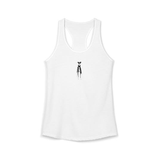 FIRST PRESS - HUMAN EDITION - WOMEN'S RACERBACK TANK TOP - "Fashion Dog"