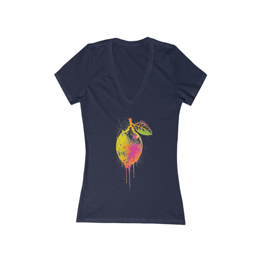 FIRST PRESS - HUMAN EDITION - WOMEN'S DEEP V-NECK TEE - "Blissfully Untamed"