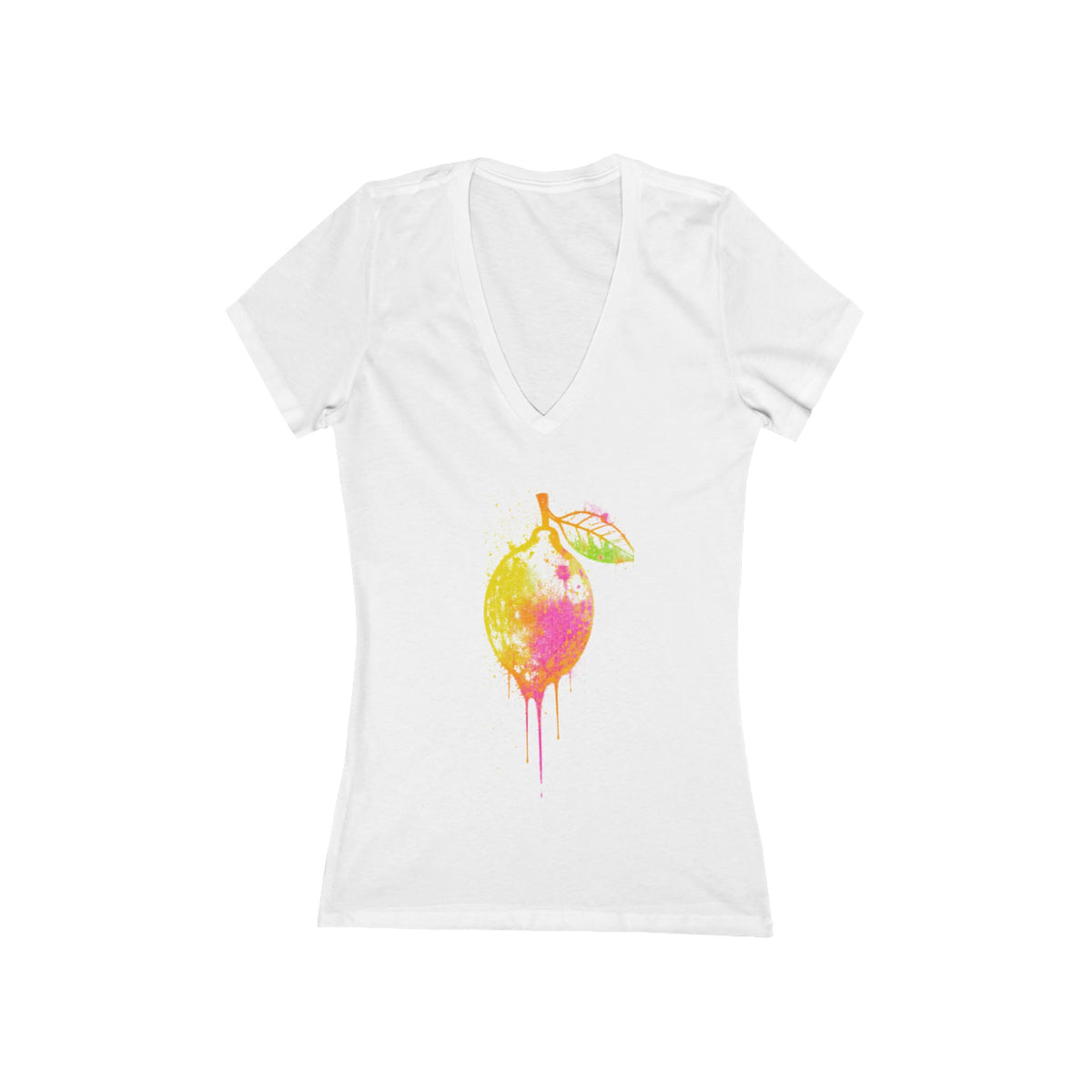 FIRST PRESS - HUMAN EDITION - WOMEN'S DEEP V-NECK TEE - "Blissfully Untamed"