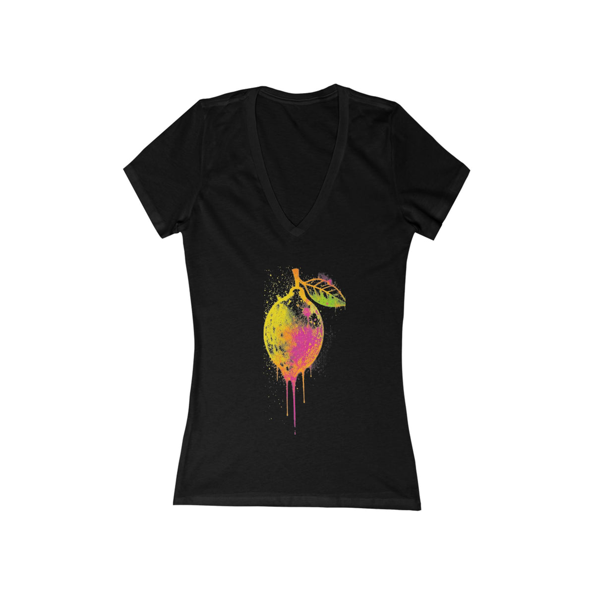 FIRST PRESS - HUMAN EDITION - WOMEN'S DEEP V-NECK TEE - "Blissfully Untamed"