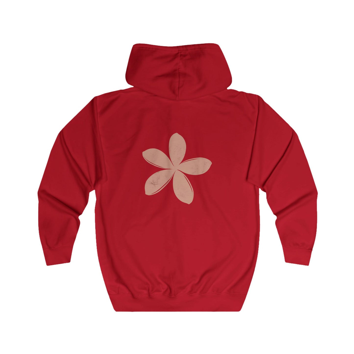 FIRST PRESS - HUMAN EDITION - UNISEX RELAXED ZIP HOODIE - "Ghost Flower"