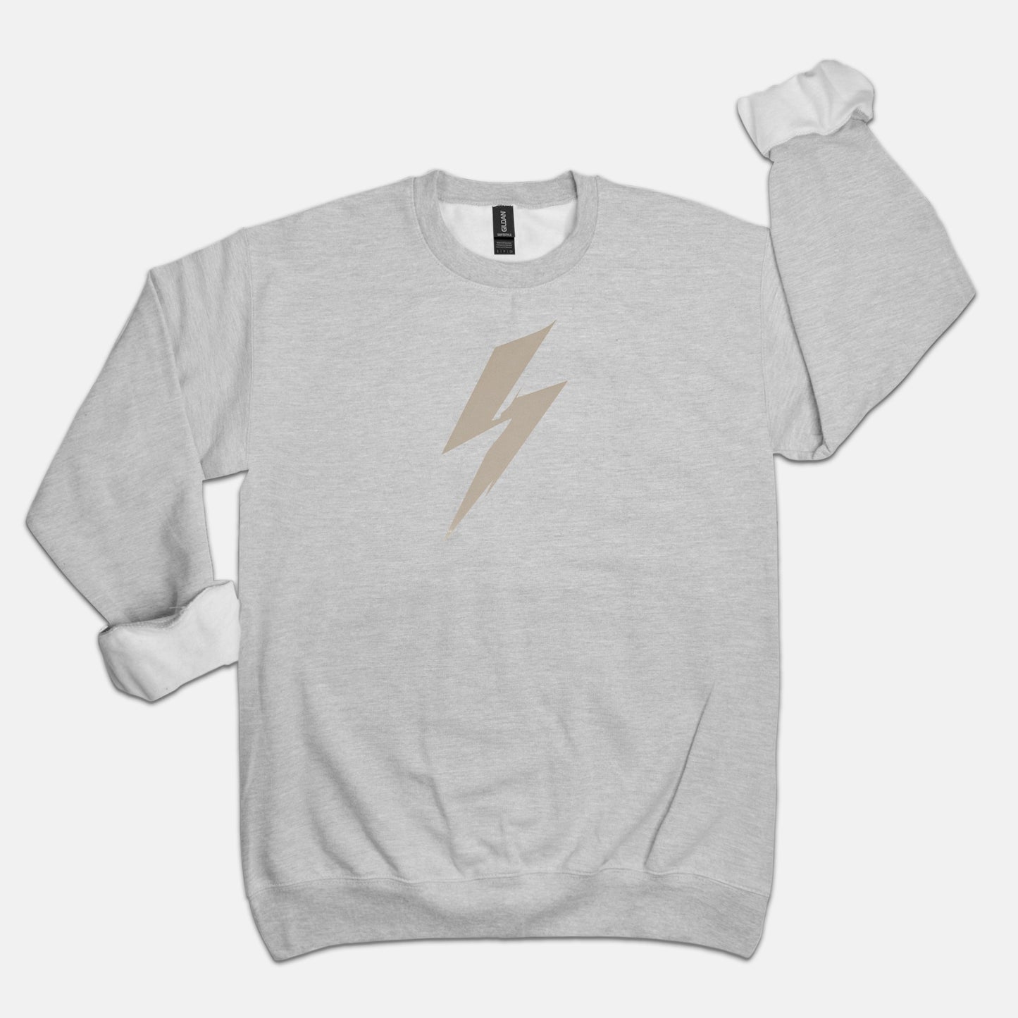 FIRST PRESS - HUMAN EDITION - UNISEX CREWNECK SWEATSHIRT - "Quiet Bolt"