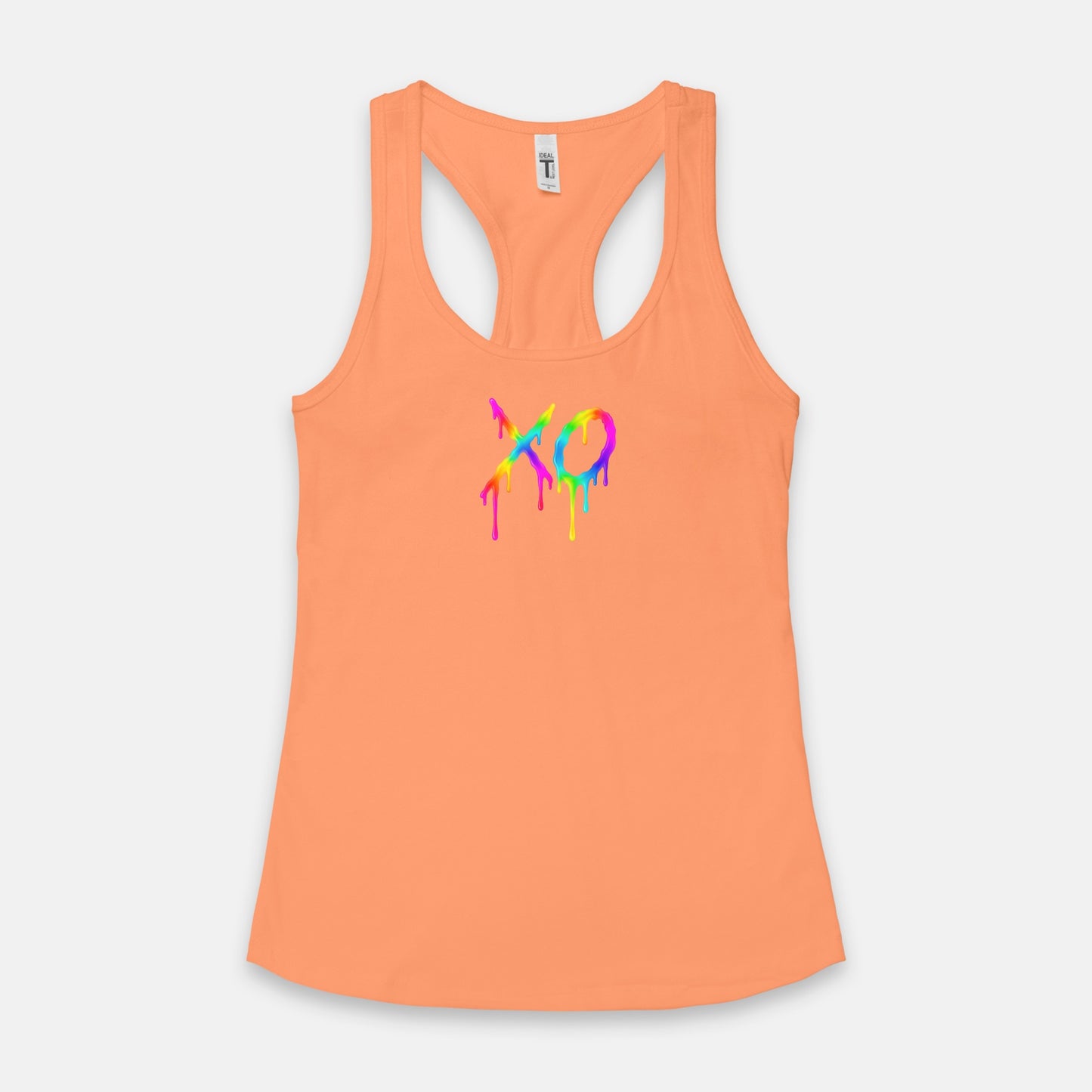 FIRST PRESS - HUMAN EDITION - WOMEN'S RACERBACK TANK TOP - "Neon XO"