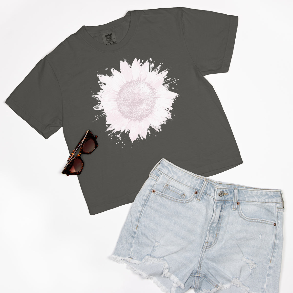 FIRST PRESS - HUMAN EDITION - WOMEN'S CROPPED BOXY TEE - "Ghosted"