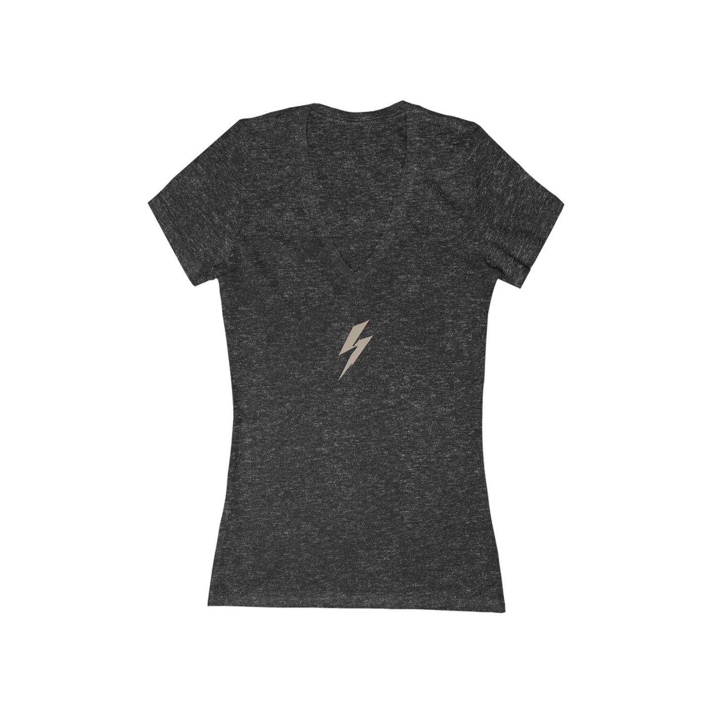 FIRST PRESS - HUMAN EDITION - WOMEN'S DEEP V-NECK TEE - "Quiet Bolt"