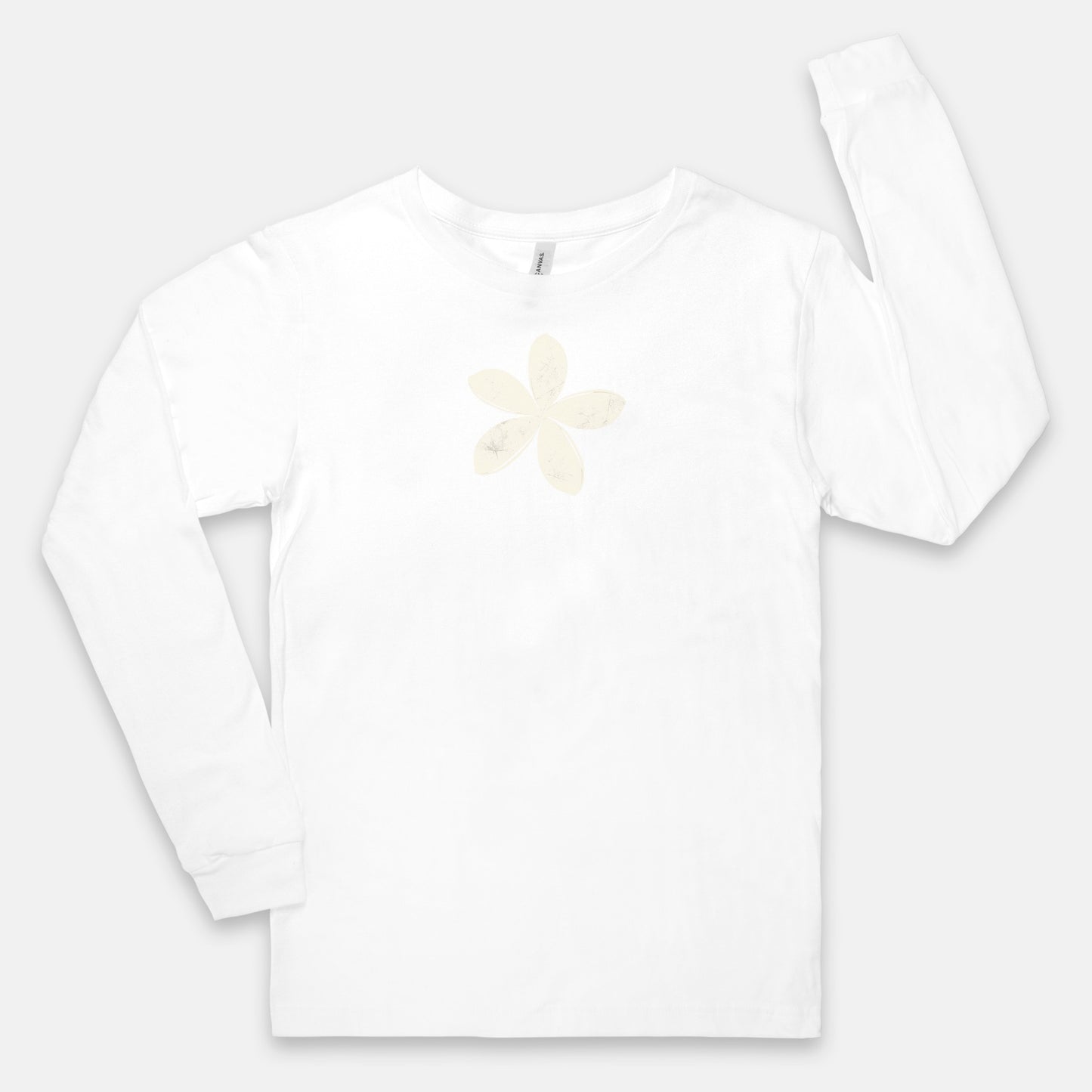 FIRST PRESS - HUMAN EDITION - UNISEX JERSEY LONG SLEEVE TEE - "Ghost Flower"