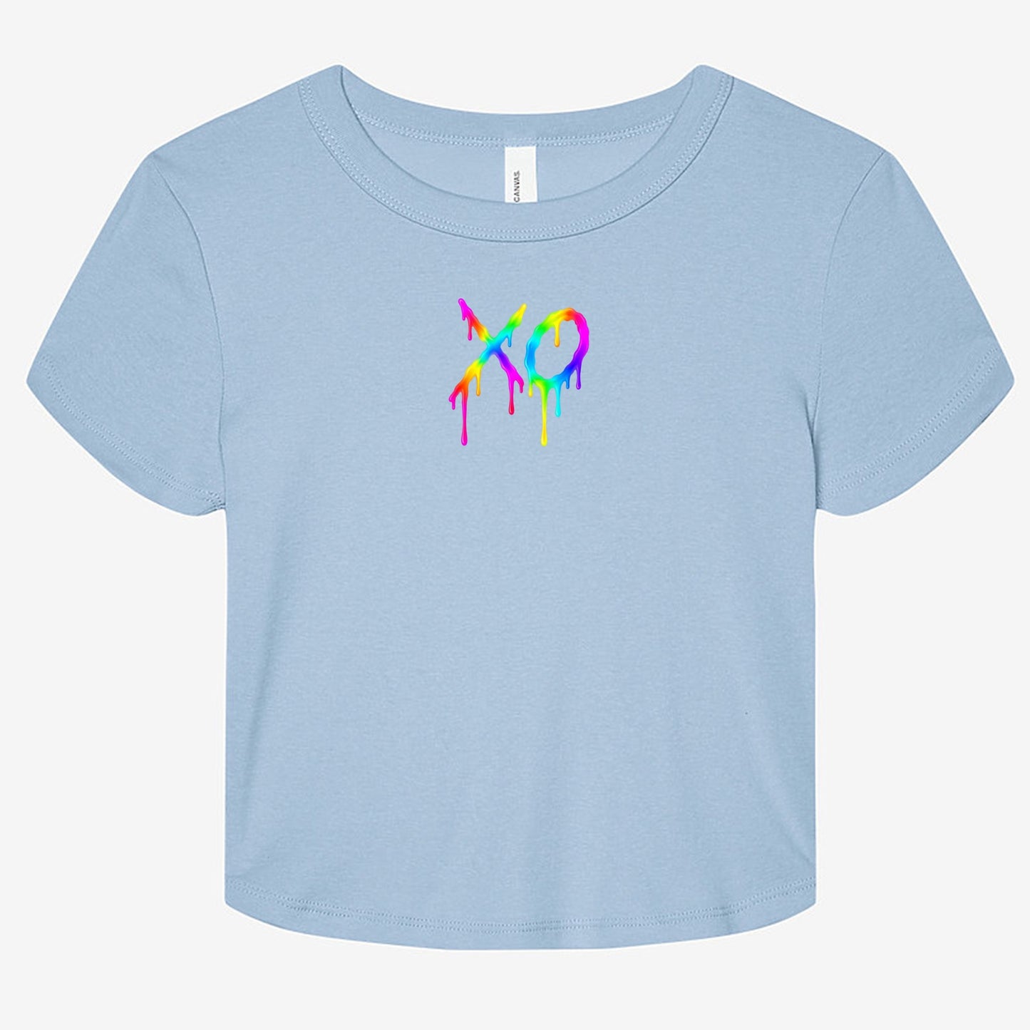 FIRST PRESS - HUMAN EDITION - WOMEN'S MICRO RIB BABY TEE - "Neon XO"