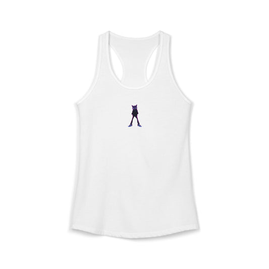 FIRST PRESS - HUMAN EDITION - WOMEN'S RACERBACK TANK TOP - "Neon Alley Cat"