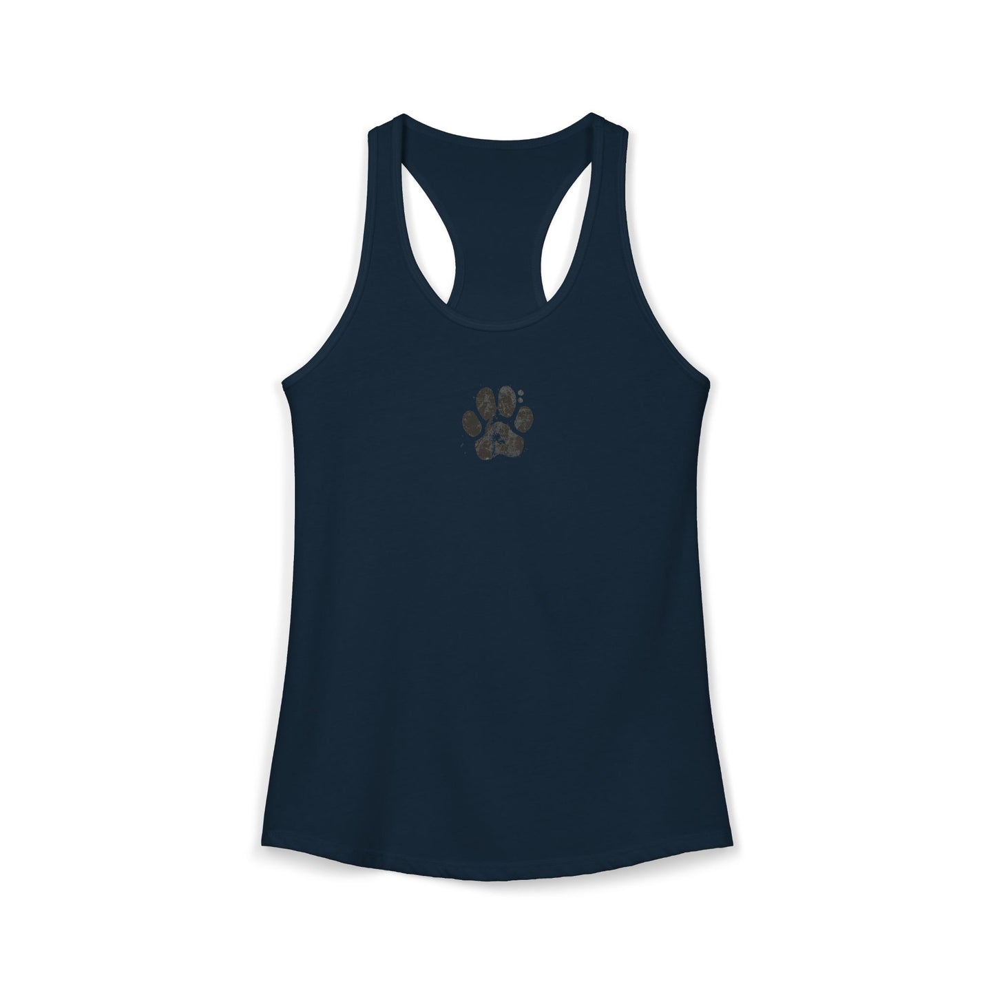 FIRST PRESS - HUMAN EDITION - WOMEN'S RACERBACK TANK TOP - "Pressed Paw"
