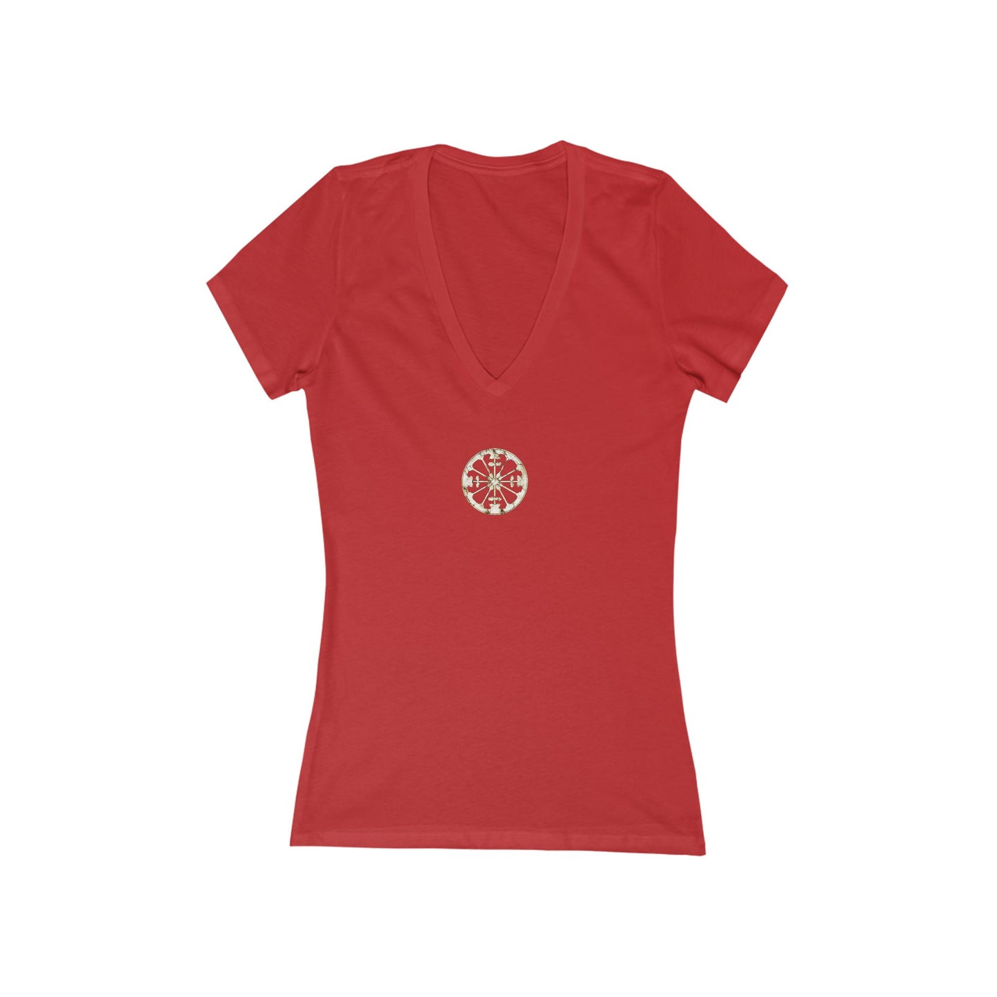 FIRST PRESS - HUMAN EDITION - WOMEN'S DEEP V-NECK TEE - "Eternal Devotion"