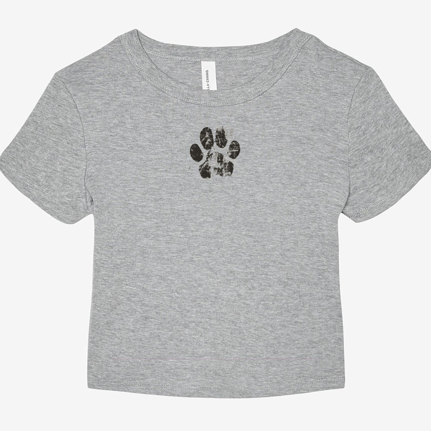 FIRST PRESS - HUMAN EDITION - WOMEN'S MICRO RIB BABY TEE - "Pressed Paw"