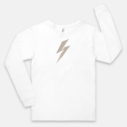 FIRST PRESS - HUMAN EDITION - UNISEX JERSEY LONG SLEEVE TEE - "Quiet Bolt"