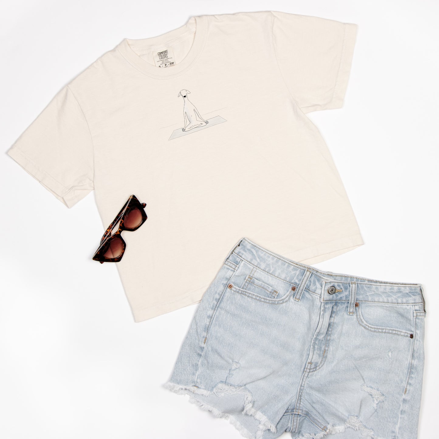 FIRST PRESS - HUMAN EDITION - WOMEN'S CROPPED BOXY TEE - "Still Point"