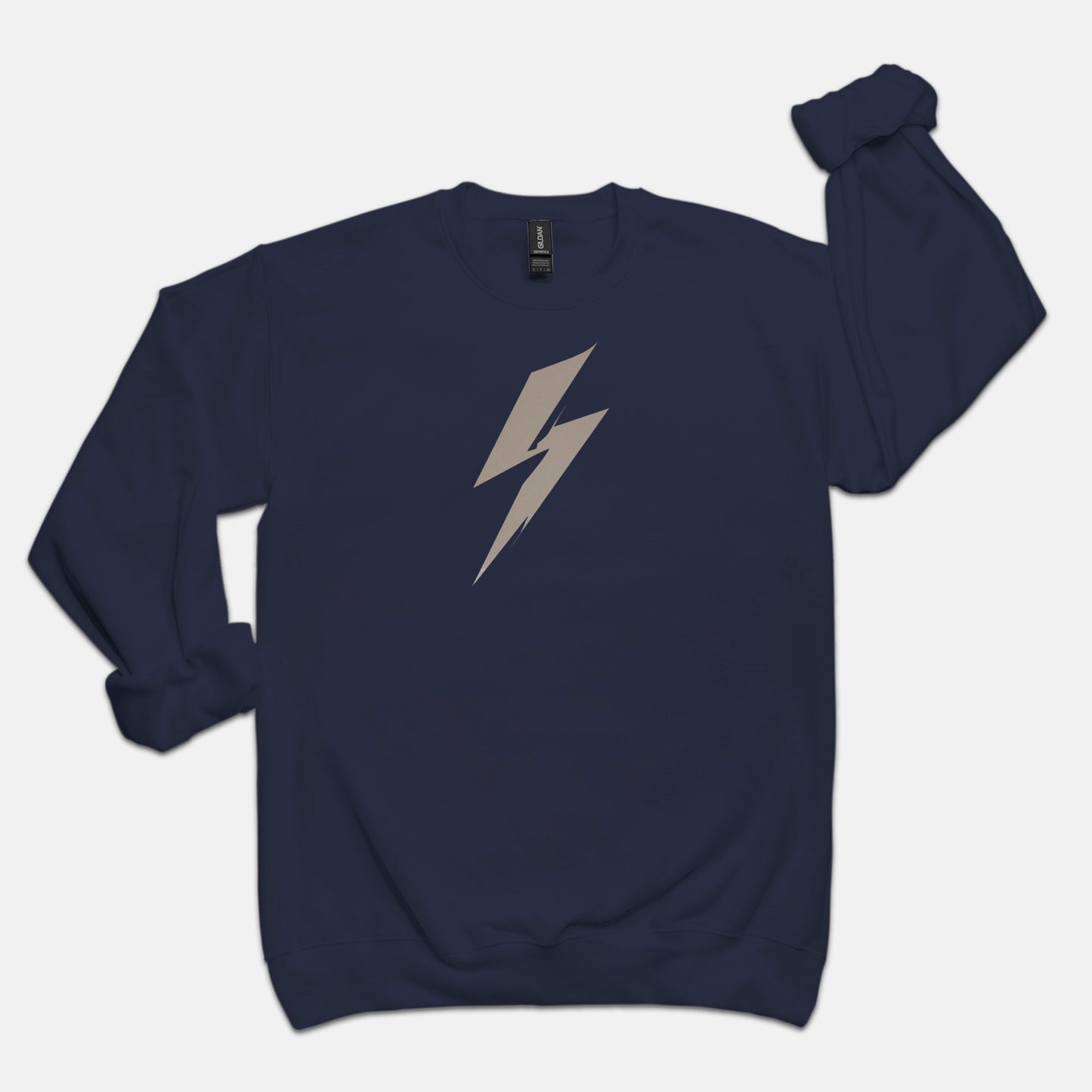 FIRST PRESS - HUMAN EDITION - UNISEX CREWNECK SWEATSHIRT - "Quiet Bolt"