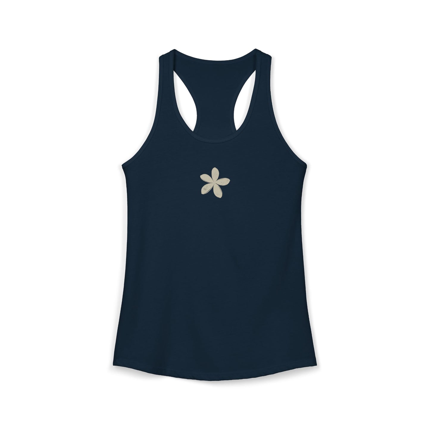 FIRST PRESS - HUMAN EDITION - WOMEN'S RACERBACK TANK TOP - "Ghost Flower"
