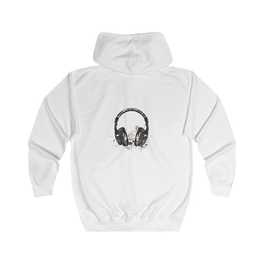 FIRST PRESS - HUMAN EDITION - UNISEX RELAXED ZIP HOODIE - "After Hours Headphones"