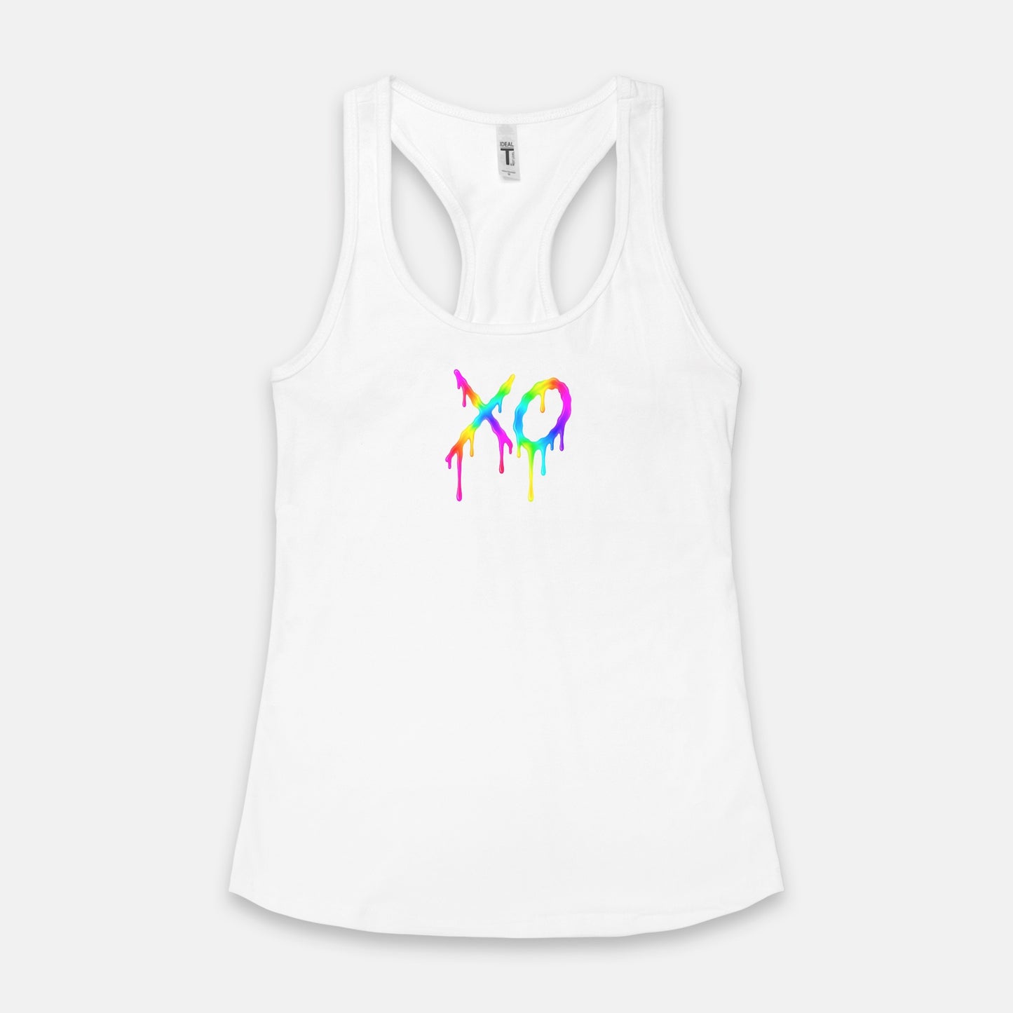 FIRST PRESS - HUMAN EDITION - WOMEN'S RACERBACK TANK TOP - "Neon XO"