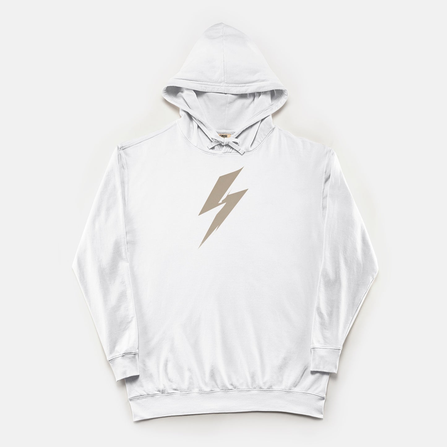 FIRST PRESS - HUMAN EDITION - UNISEX LIGHTWEIGHT HOODED SWEATSHIRT - "Quiet Bolt"