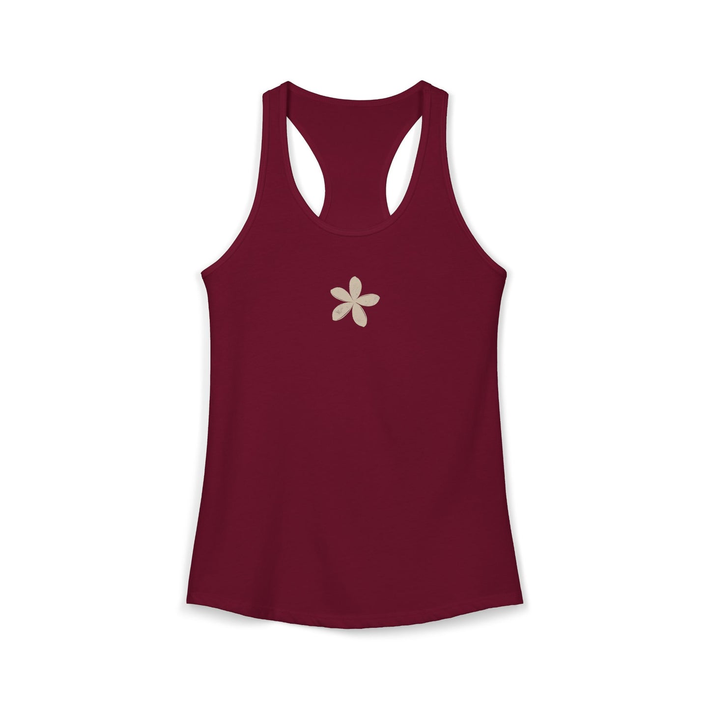 FIRST PRESS - HUMAN EDITION - WOMEN'S RACERBACK TANK TOP - "Ghost Flower"