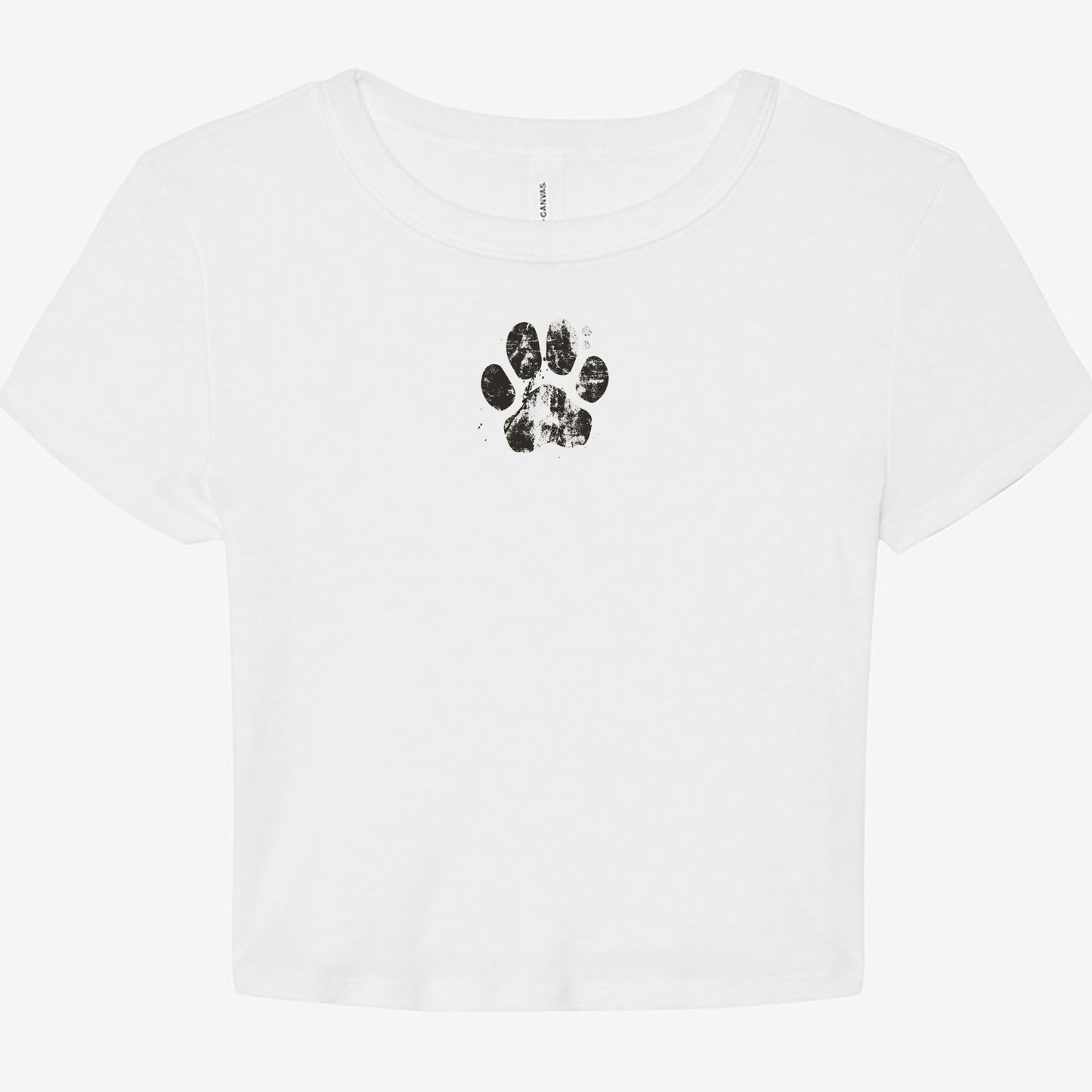 FIRST PRESS - HUMAN EDITION - WOMEN'S MICRO RIB BABY TEE - "Pressed Paw"