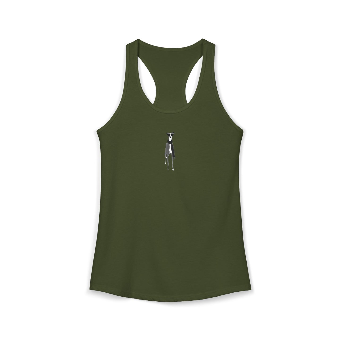 FIRST PRESS - HUMAN EDITION - WOMEN'S RACERBACK TANK TOP - "Fashion Dog"