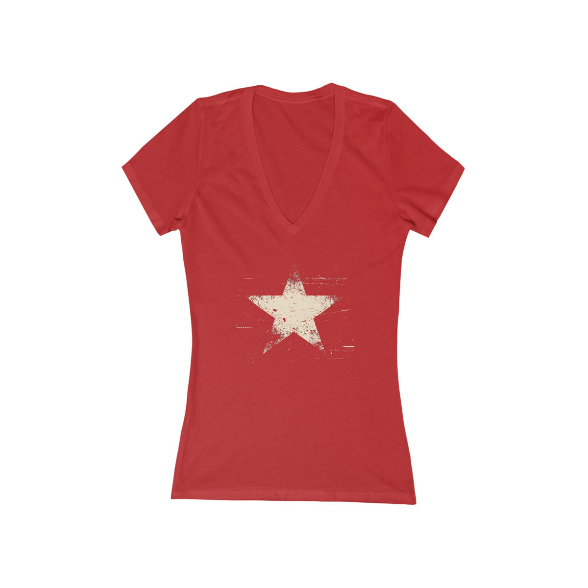FIRST PRESS - HUMAN EDITION - WOMEN'S DEEP V-NECK TEE - "Analog Star"