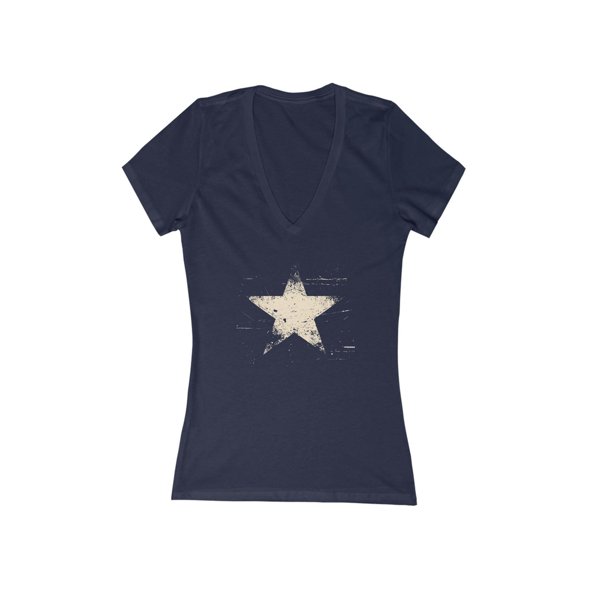 FIRST PRESS - HUMAN EDITION - WOMEN'S DEEP V-NECK TEE - "Analog Star"