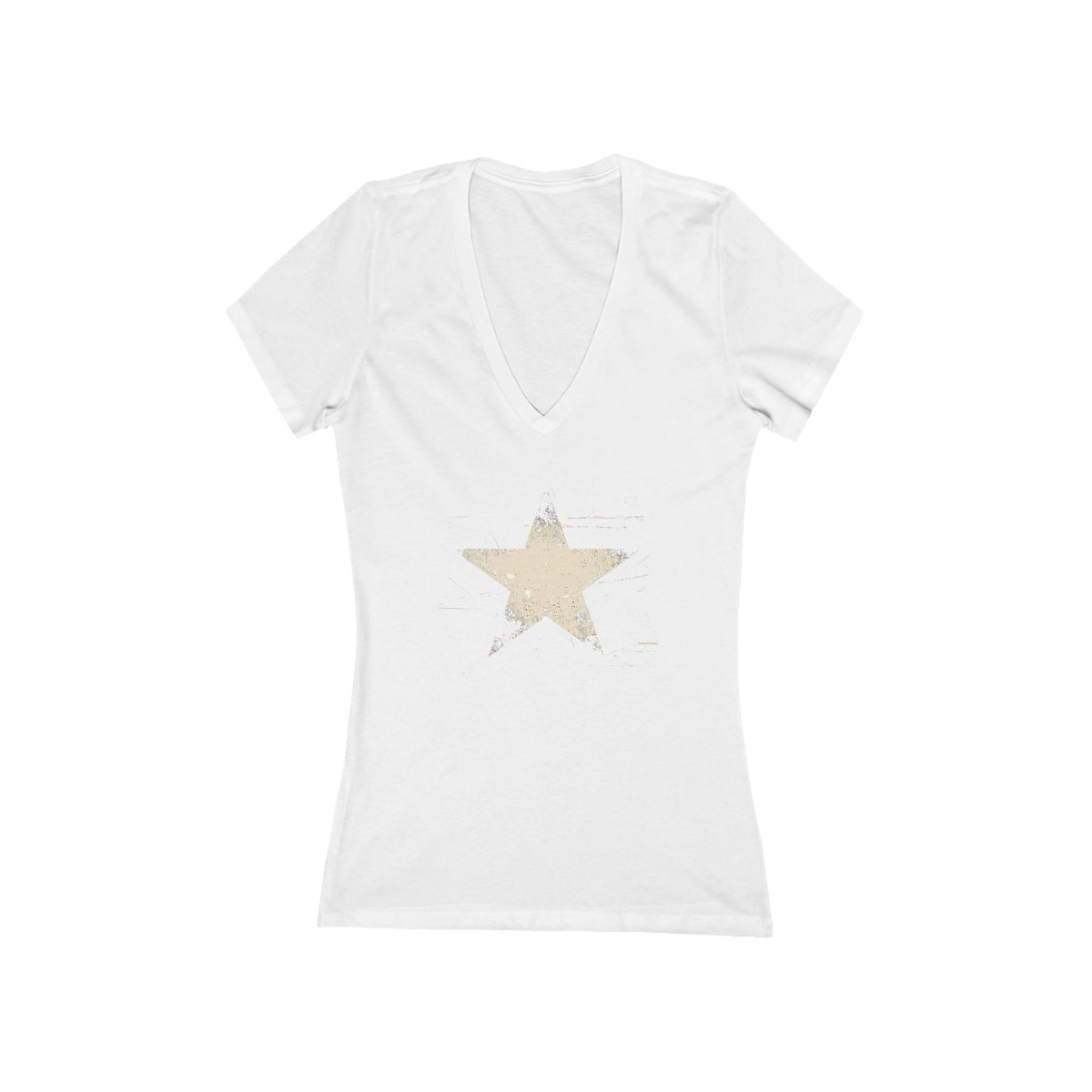 FIRST PRESS - HUMAN EDITION - WOMEN'S DEEP V-NECK TEE - "Analog Star"
