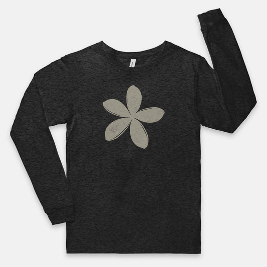 FIRST PRESS - HUMAN EDITION - UNISEX JERSEY LONG SLEEVE TEE - "Ghost Flower"