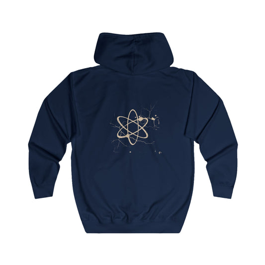 FIRST PRESS - HUMAN EDITION - UNISEX RELAXED ZIP HOODIE - "Underground Physics"