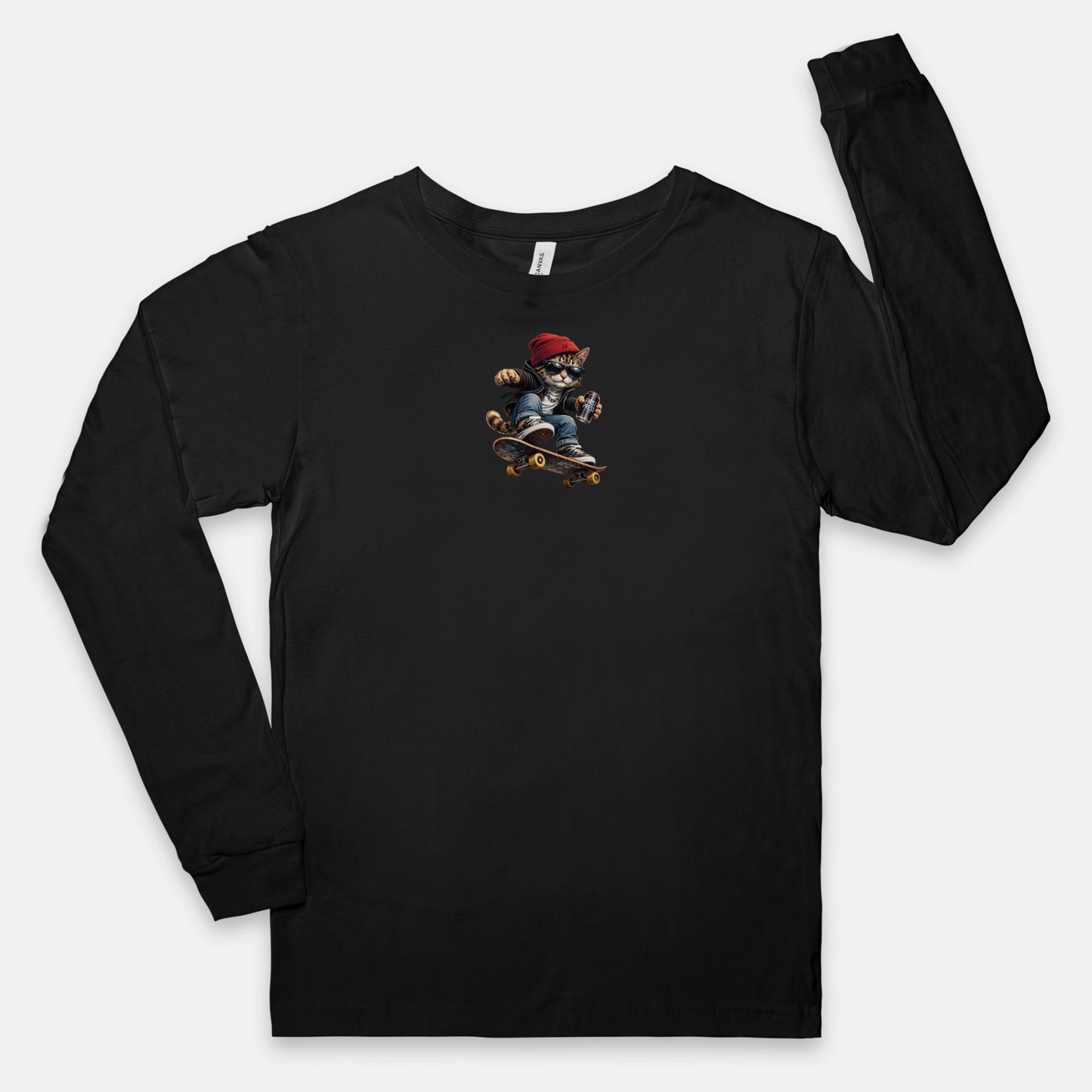 FIRST PRESS - HUMAN EDITION - UNISEX JERSEY LONG SLEEVE TEE - "Street Cat"