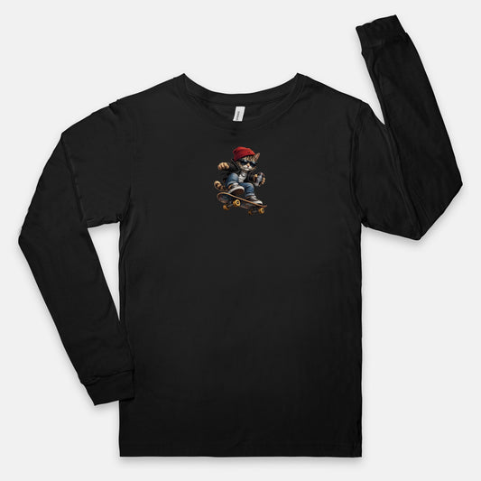 FIRST PRESS - HUMAN EDITION - UNISEX JERSEY LONG SLEEVE TEE - "Street Cat"