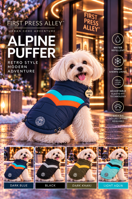 FIRST PRESS - PETS - URBAN CORE ADVENTURE COLLECTION - Alpine Puffer | Water-Repellent Dog Jacket