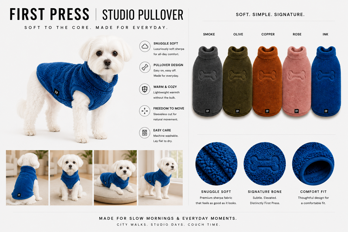 FIRST PRESS - PETS - URBAN CORE COLLECTION - Studio Pullover
