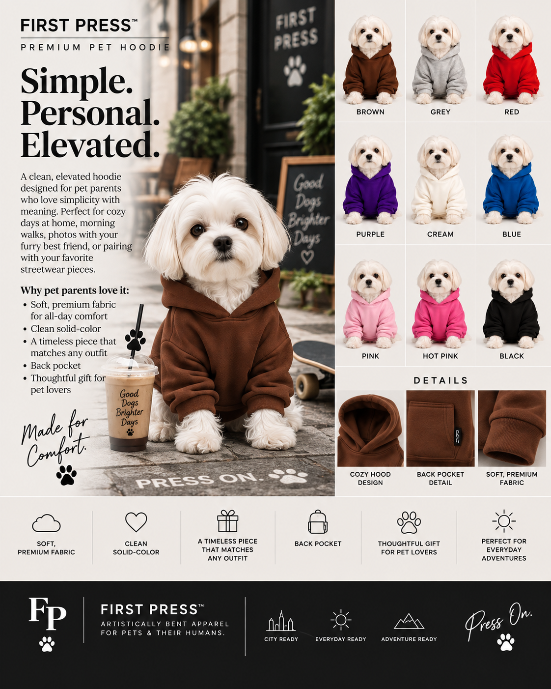 FIRST PRESS - PETS - URBAN CORE COLLECTION - Hoodies