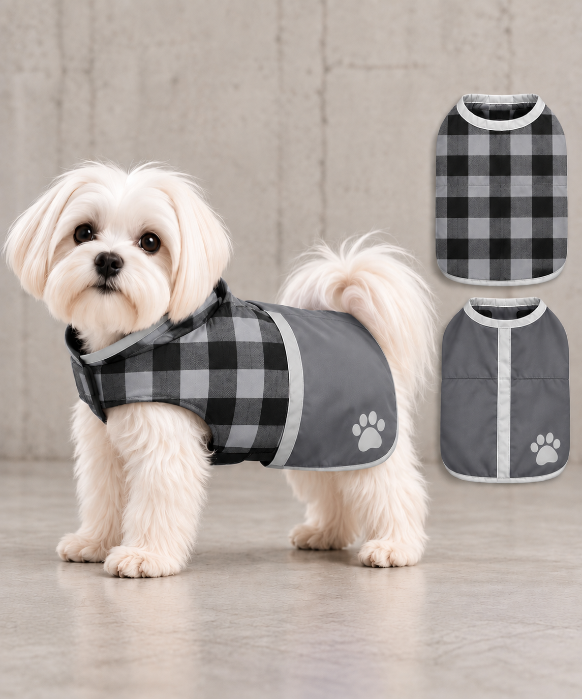 FIRST PRESS - PETS - URBAN CORE COLLECTION - Nor'Easter Reversible Coat by Zack & Zoey