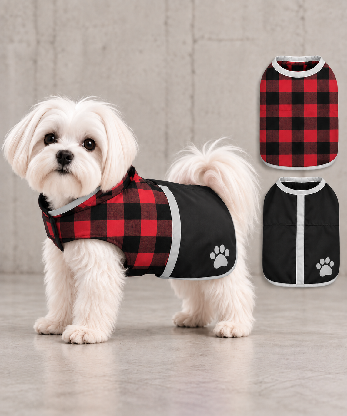 FIRST PRESS - PETS - URBAN CORE COLLECTION - Nor'Easter Reversible Coat by Zack & Zoey