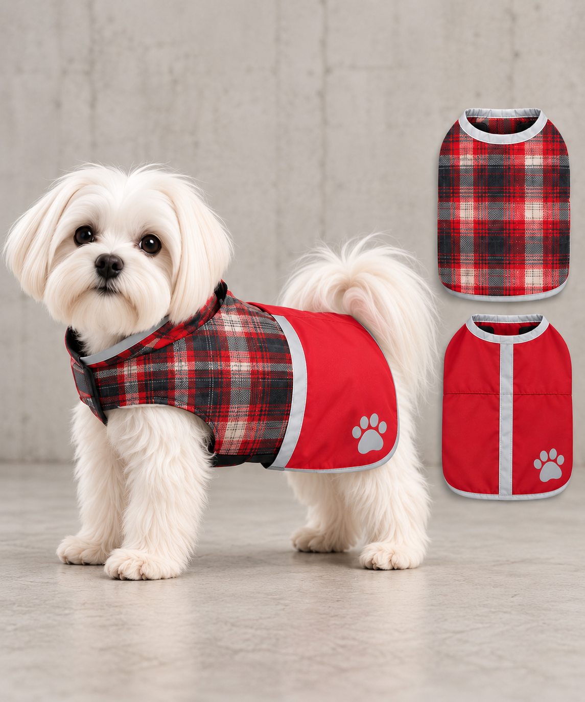 FIRST PRESS - PETS - URBAN CORE COLLECTION - Nor'Easter Reversible Coat by Zack & Zoey