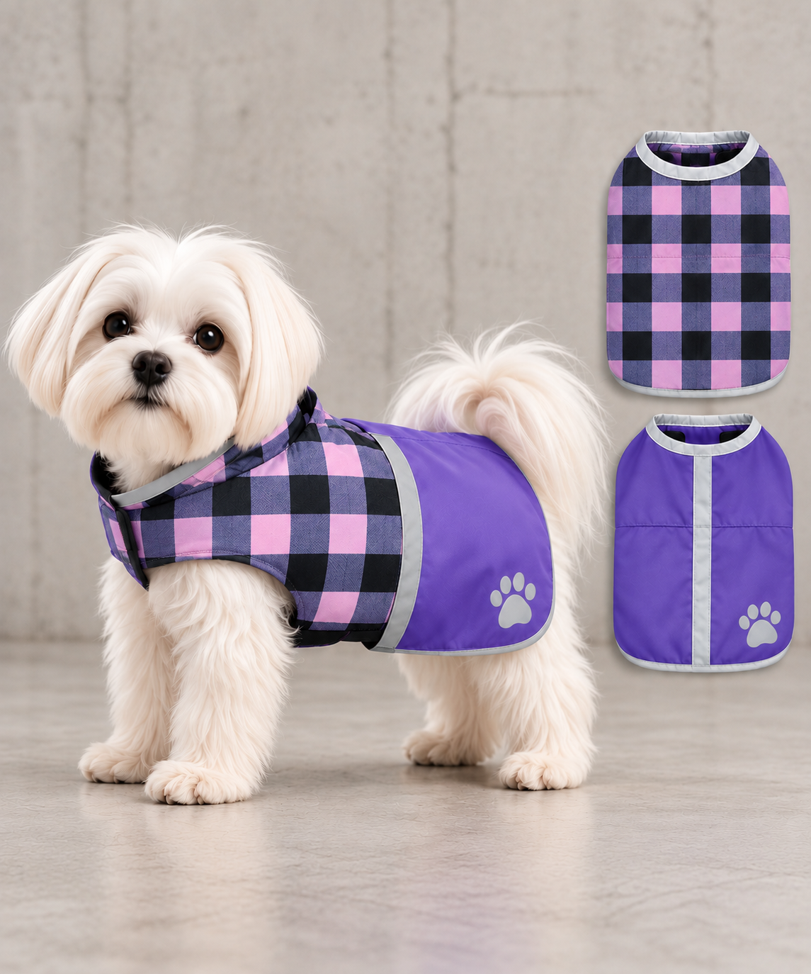 FIRST PRESS - PETS - URBAN CORE COLLECTION - Nor'Easter Reversible Coat by Zack & Zoey