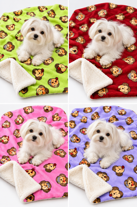 FIRST PRESS - PETS - URBAN CORE AFTER DARK - First Press™ After Dark – Monkey Mood Ultra-Plush Blanket