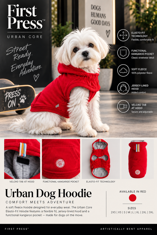 FIRST PRESS - PETS - URBAN CORE COLLECTION - First Press™ Urban Core Elasto-Fit Hoodie
