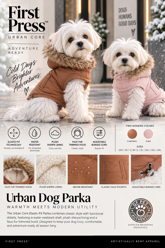 FIRST PRESS - PETS - URBAN CORE ADVENTURE COLLECTION - First Press™ Urban Core Elasto-Fit Parka