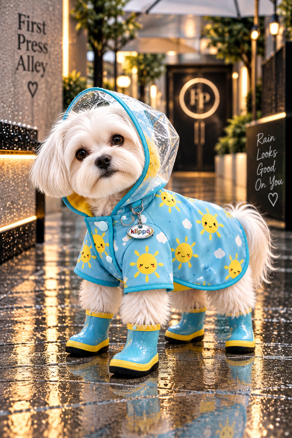FIRST PRESS - PETS - URBAN CORE ADVENTURE COLLECTION - First Press™ Happy Sunshine Clear View Raincoat