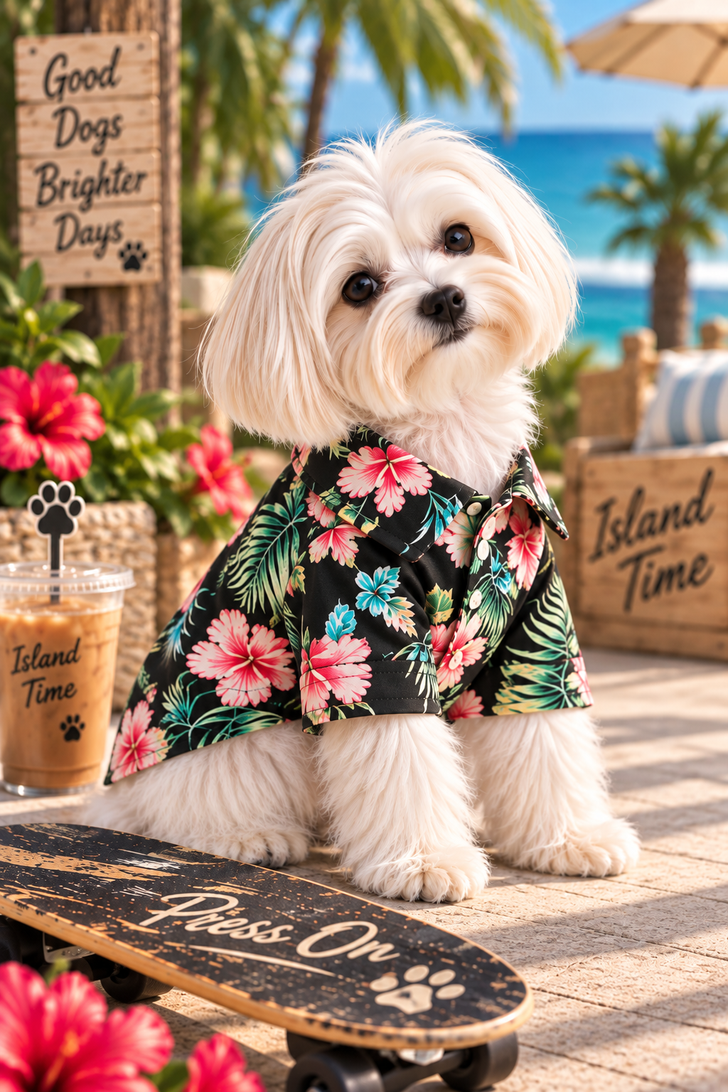 FIRST PRESS - PETS - STREET ESSENTIALS TEES + COLLARS - First Press™ Aloha Shirt