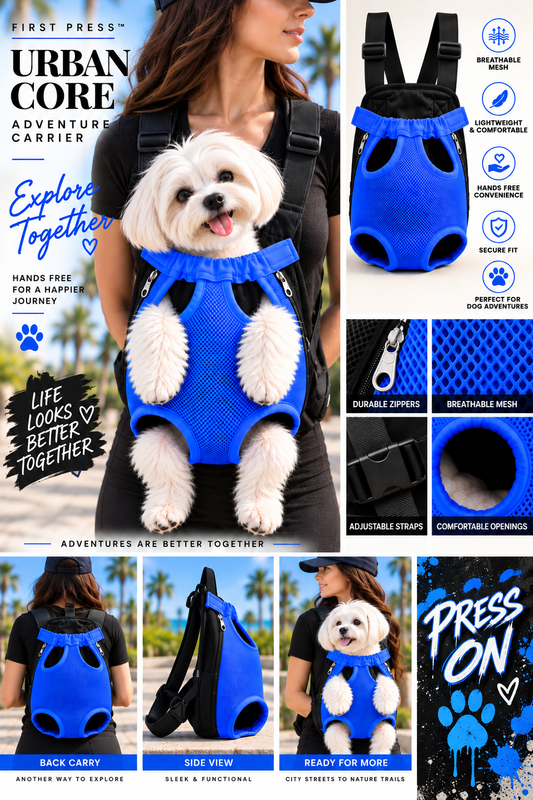 FIRST PRESS - PETS - URBAN CORE ADVENTURE COLLECTION - First Press™ Urban Core Adventure Carrier Blue