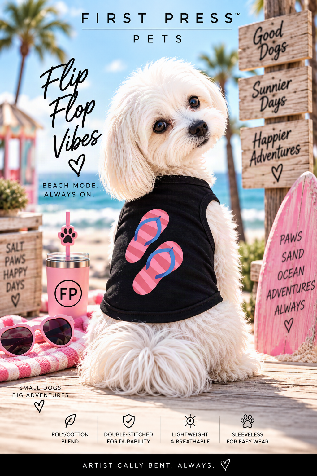 FIRST PRESS - PETS - STREET ESSENTIALS TEES + COLLARS - Flip Flop Tank