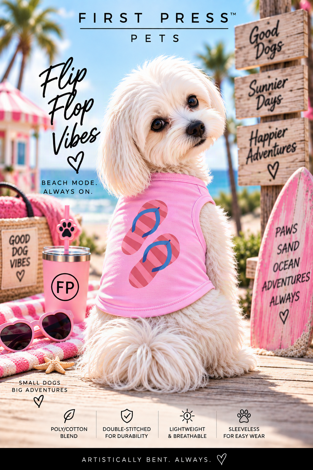 FIRST PRESS - PETS - STREET ESSENTIALS TEES + COLLARS - Flip Flop Tank