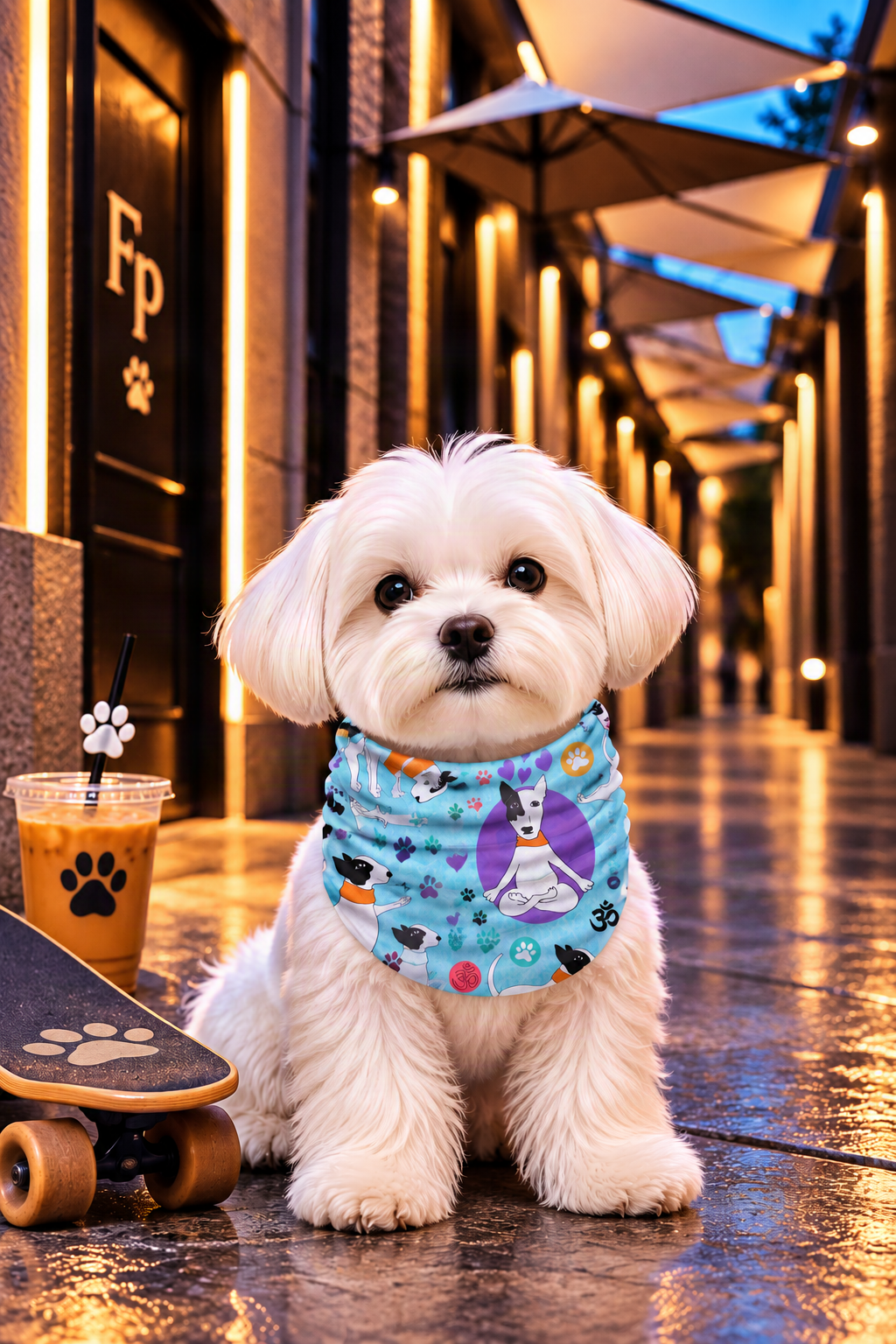 FIRST PRESS - PETS - BANDANAS & SCRUFFS - Om Pup Scruff