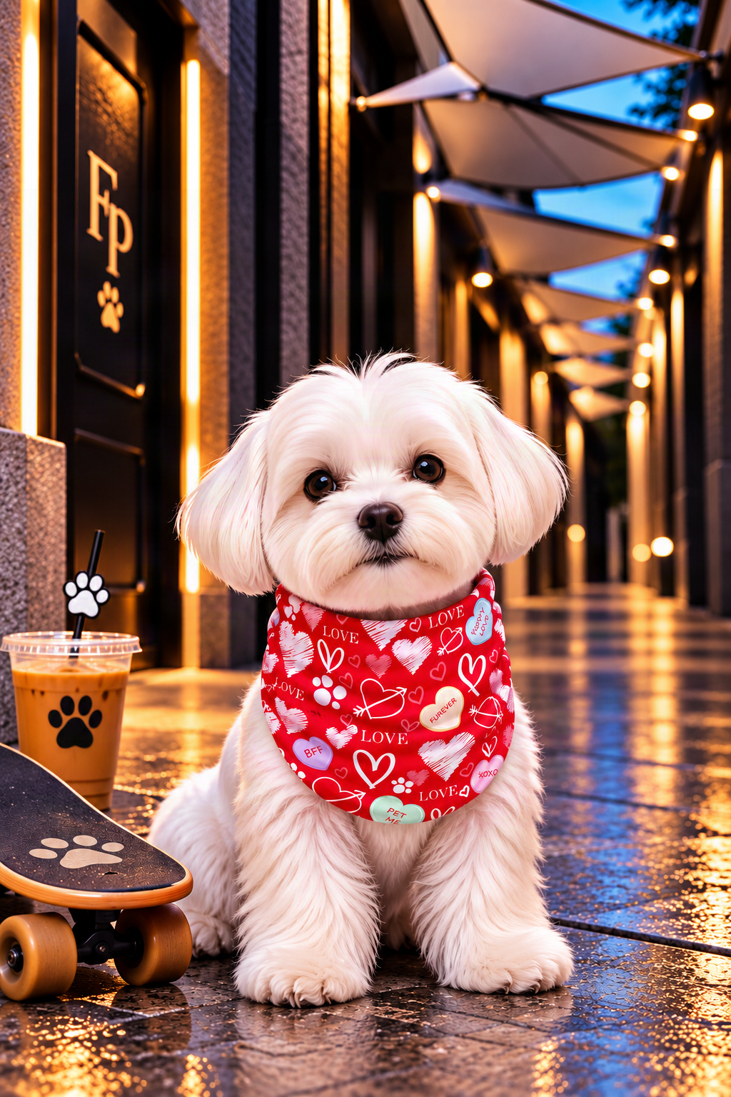 FIRST PRESS - PETS - BANDANAS & SCRUFFS - Puppy Love Pup Scruff
